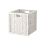 IKEA Rattan Beyaz Renk Sepet Kutu Düzenleyici 32x35x32 cm 1 Adet Çok Amaçlı Kullanım
