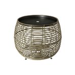 IKEA Rattan Yuvarlak Tepsili Sehpa, Kahverengi, 52x44x44 Cm Iç-dış Mekanda Kullanım