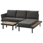 IKEA REVSKAR bahçe köşe oturma grubu antrasit - 19544624