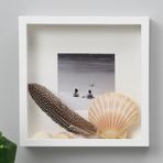 Ikea Rıbba Sannahed 25x25 Cm Derin Beyaz Kare Ahşap Fotoğraf Resim Çerçevesi Paspartulu