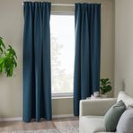 IKEA ROSENMANDEL karartma perde/2 kanat koyu mavi - 60539064
