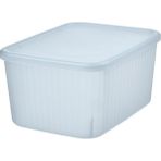 IKEA rykta kapaklı kutu şeffaf gri-mavi 18 x 24 x 12 cm/3.5 lt 80533198