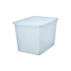 IKEA RYKTA kapaklı kutu, şeffaf gri-mavi, 36x50x35 cm/44.5 lt
