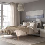 IKEA SAGESUND/LURÖY çift kişilik karyola kahverengi - 19496487