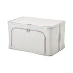 IKEA Saklama-Düzenleme Kutusu 34X51X28 cm Beyaz-Gri Çizgili Polyester Kumaş ile Şık Tasarım