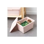 IKEA Saklama Kutusu Kapaklı 19x26x15 Cm Düzenleme Kutusu Saklama Kabı Pembe Düzenleyici