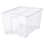 IKEA SAMLA kapaklı kutu şeffaf - 29440819