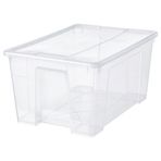 IKEA SAMLA kapaklı kutu şeffaf - 69440761