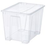 IKEA SAMLA kapaklı kutu şeffaf - 69440822