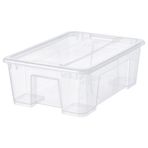 IKEA Samla Şeffaf 11 lt Kapaklı Kutu