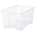 IKEA Samla Şeffaf 130 lt Kapaklı Kutu