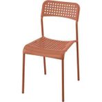 Ikea Sandalye Metal Ayaklı Plastik Şık Kiremit Kahverengi Bs Dijital Mağazacılık - Kahverengi - Kırmızı