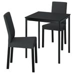 IKEA Sandsberg Siyah 2 Sandalyeli Mutfak Masası Takımı