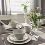 IKEA Sandskädda 16 Parça 4 Kişilik Bej Yemek Takımı