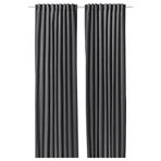 IKEA SANELA fon perde/2 kanat koyu gri - 00591413