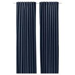 IKEA SANELA fon perde/2 kanat koyu mavi - 00591408