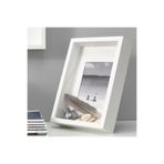 IKEA Sannahed 21x30 cm A4 Beyaz Ahşap Fotoğraf Çerçevesi, Çiçek Konabilen Derin Kutu Çerçeve