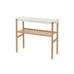 IKEA Satsumas Bambu Ayaklı Katlı Beyaz Çiçeklik 70 Cm