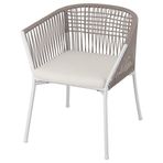 IKEA Segerön Beyaz-Bej Kolçaklı Sandalye