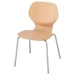 IKEA Sigtrygg Sefast Meşe Krom Kaplama Sandalye