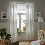 IKEA SILVERLÖNN tül perde/2 kanat beyaz - 20491040