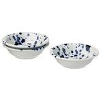 IKEA SILVERSIDA seramik kase seti desenli-mavi - 80565698