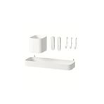 IKEA Skadis 7'li Pano Aksesuarları Seti, Çelik Raf, Kutu ve Kanca, Beyaz