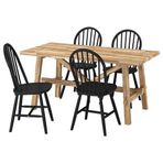 IKEA SKOGSTA yemek masası takımı akasya-siyah - 09608782