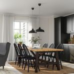 IKEA SKOGSTA yemek masası takımı akasya-siyah - 19545124
