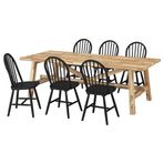 IKEA SKOGSTA yemek masası takımı akasya-siyah - 99608768