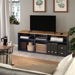 IKEA SKRUVBY tv sehpası mavi-siyah - 10520364