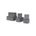 Ikea Skubb Çekmece Içi Düzenleyici Kutu Seti, Koyu Gri ( 6 Parça Set)