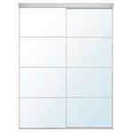 IKEA SKYTTA/AULI gömme dolap için sürgü kapak alüminyum-aynalı cam - 09575847