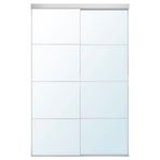 IKEA SKYTTA/AULI gömme dolap için sürgü kapak alüminyum-aynalı cam - 69575849