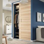 IKEA SKYTTA/MEHAMN gömme dolap için sürgü kapak beyaz-ağartılmış meşe görünümlü - 89424048