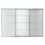 IKEA SKYTTA/SVARTISDAL gömme dolap için sürgü kapak alüminyum-beyaz kağıt efekti - 59422734