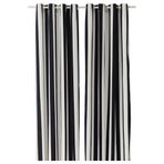 IKEA SLANHÖSTMAL fon perde/2 kanat beyaz-siyah - 20607842