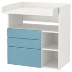 IKEA SMASTAD alt değiştirme masası beyaz-mavi - 49582761
