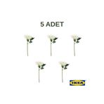IKEA SMYCKA yapay çiçek, beyaz, 30 cm, Yıldız çiçeği, iç/dış mekan, yapay bitki, 5 ADET