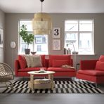 IKEA SÖDERHAMN 3'lü kanepe tonerud kırmızı - 89514464