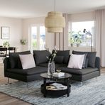 IKEA SÖDERHAMN köşe kanepe fridtuna koyu gri - 59449583