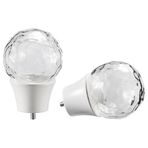 IKEA SOLBLOMMOSSA perde çubuğu topuzu beyaz-cam - 80620039