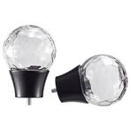 IKEA SOLBLOMMOSSA perde çubuğu topuzu siyah-cam - 80624075