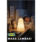 Ikea Solbo Çocuk Masa Gece Lambası Ledli Pilli Beyaz 14 Cm
