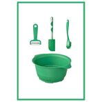 IKEA Spatula, Soyacak, Süzgeç, Bulaşık Fırçası 4'lü Kombin Set, Yeşil