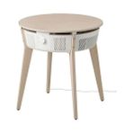 Ikea Starkvınd Hava Temizleyicili Sehpa, Meşe Kaplama-Beyaz, 54X55 Cm, Gaz Temizleme Filtresiz