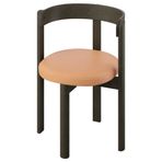IKEA STOCKHOLM 2025 döşemeli ahşap sandalye koyu kahve-deri - 40590954