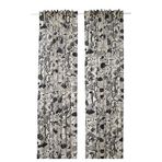 IKEA STOCKHOLM 2025 fon perde/2 kanat beyaz-siyah - 10601096