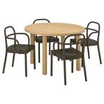 IKEA STOCKHOLM 2025 yemek masası takımı meşe kaplama-koyu kahve - 49579990