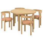 IKEA STOCKHOLM 2025 yemek masası takımı meşe kaplama-meşe deri - 69580006